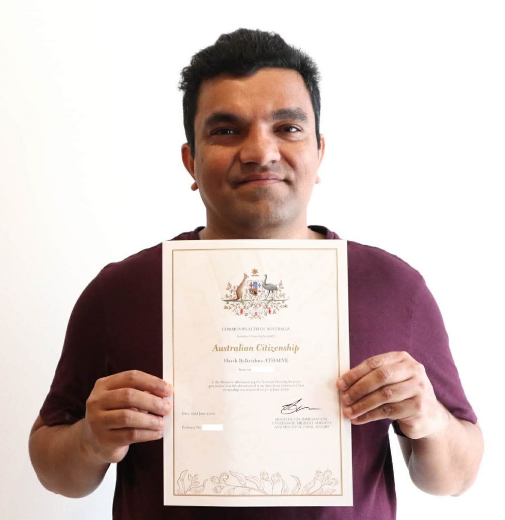My Australian citizenship certificate